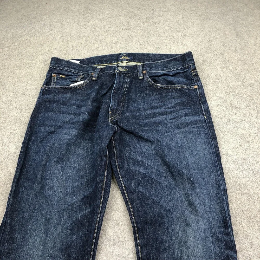 Polo Ralph Lauren Jeans Mens 33x30 Blue Medium Wash Regular Straight Denim Pants